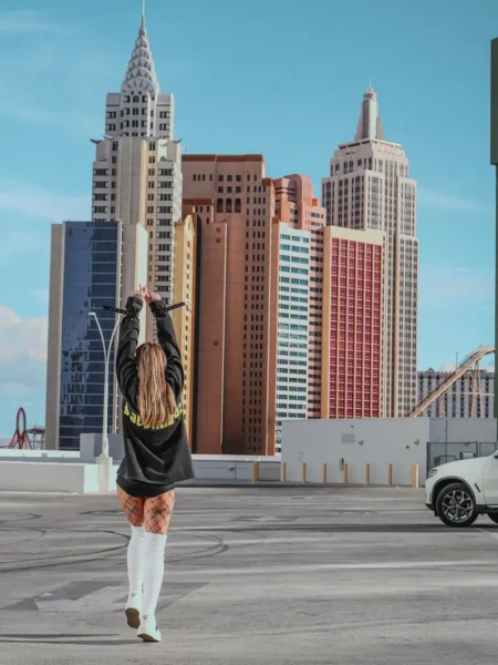 Photoshoot on the roof of Las Vegas. Model and photographer in one person. by Kris Brand — DOLCE Magazine