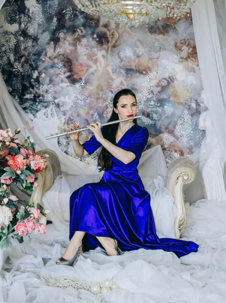 Flute Player in Blue by Victoria Jitava — DOLCE Magazine