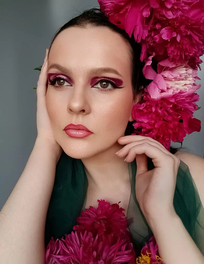 A bright peony blooms in the beauty of Kate Iv by Kate Iv — DOLCE Magazine